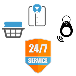 24/7 Toegang strijkservice met tag 24/7 service brengen